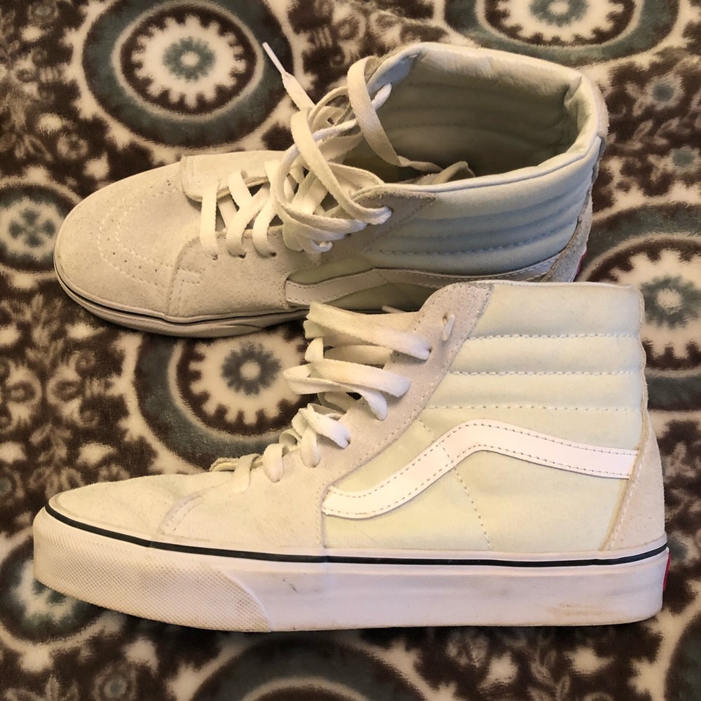 Vans 8.5 mint green suede